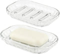 2 Pack Soap Dish Holder for Bar Soap, Bathroom Soap Dishes Bar Soap Holder