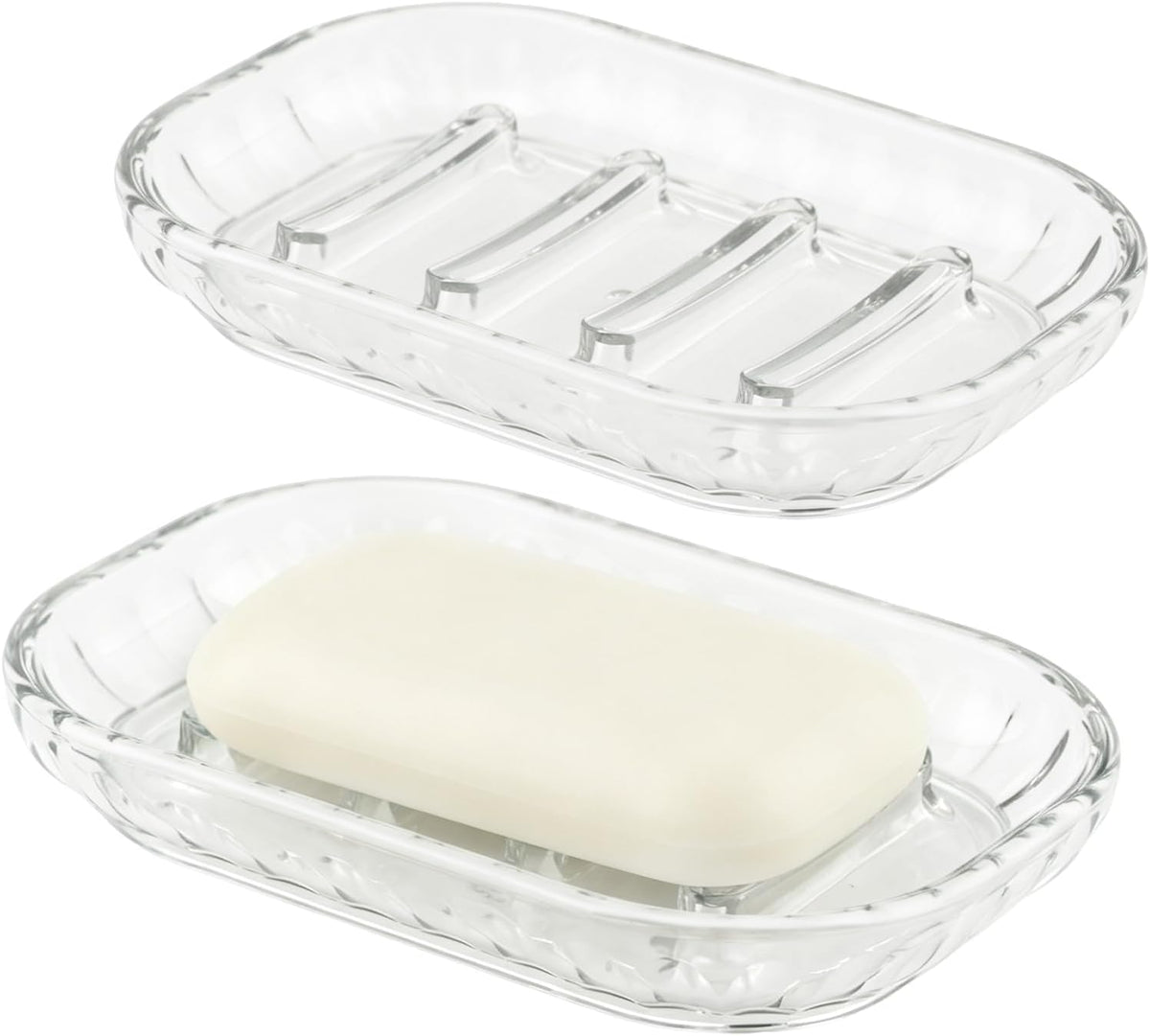 2 Pack Soap Dish Holder for Bar Soap, Bathroom Soap Dishes Bar Soap Holder
