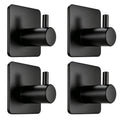 Fotosnow Adhesive Towel Hooks 15lbs Heavy Duty Wall Hooks Waterproof Stainless Steel Hanger for Hanging Coat, Hat, Towel Robe Hook Rack Wall Mount- Bathroom and Bedroom 4-Packs