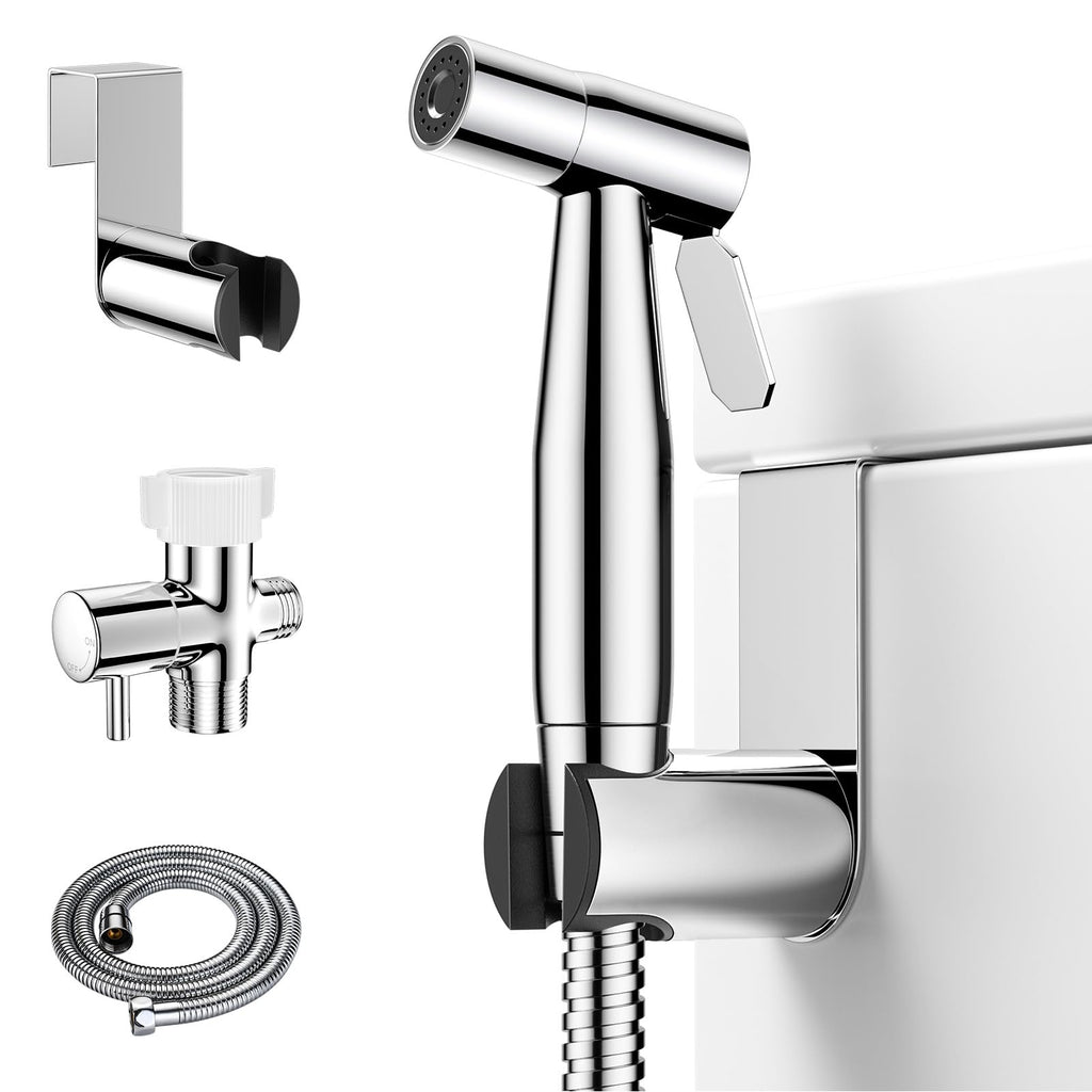 Arofa Handheld Bidet Sprayer, Bidet Attachment for Toilet, Brushed Nickel