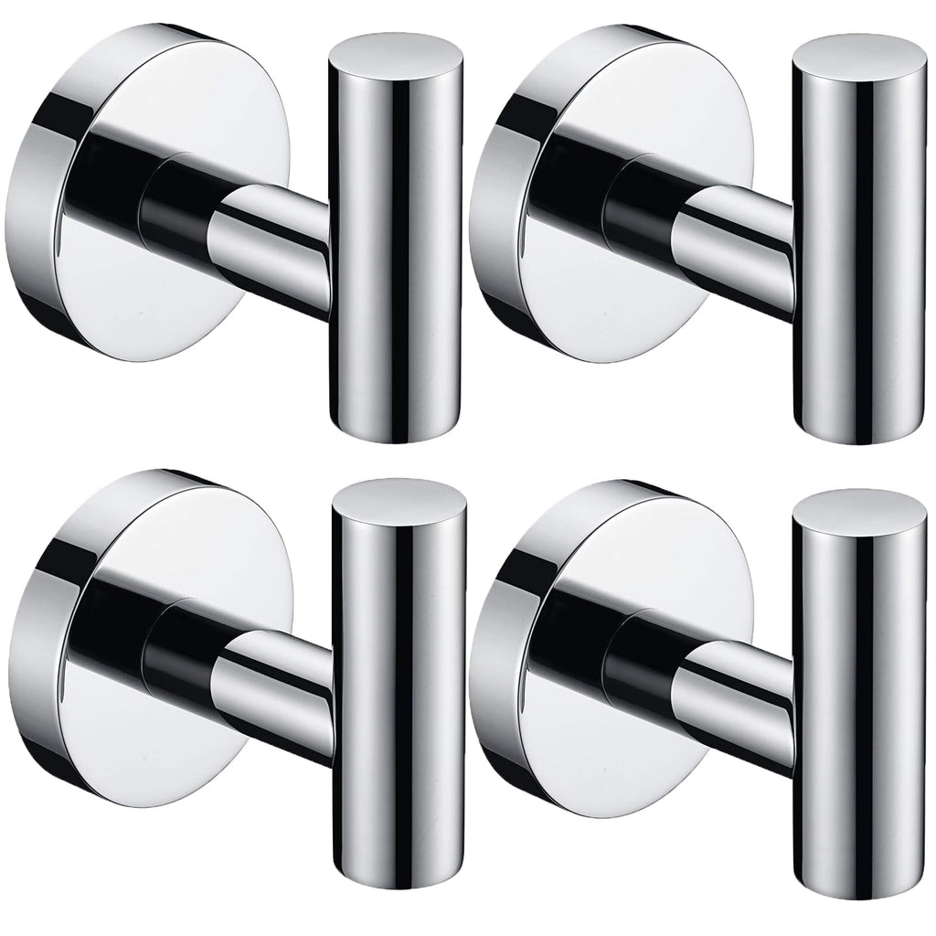 Nolimas Towel Coat Hook Matte Black SUS304 Stainless Steel Bathroom Clothes Cabinet Closet Sponges Robe Hook Wall Mounted Round Kitchen Heavy Duty Door Hanger 2 Packs