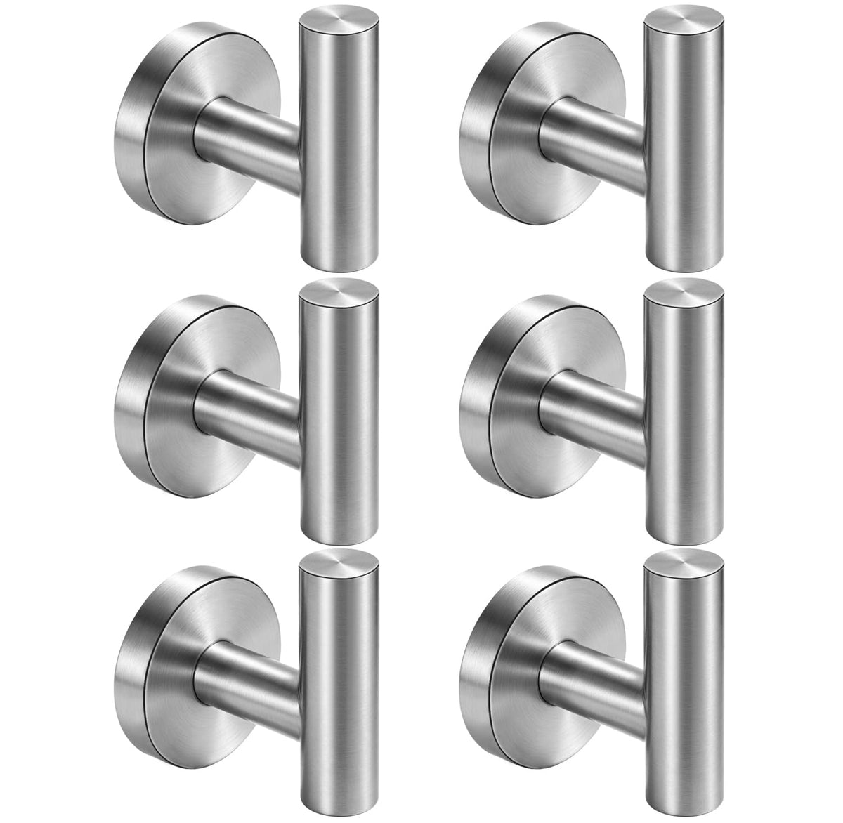 Nolimas Towel Coat Hook Matte Black SUS304 Stainless Steel Bathroom Clothes Cabinet Closet Sponges Robe Hook Wall Mounted Round Kitchen Heavy Duty Door Hanger 2 Packs