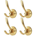 Towel Hooks for Bathrooms Silver Wall Hooks 2 Pack Brushed Nickel Coat Hooks Heavy Duty Towel Wall Hooks for Coats Robes Hats Bath Entryway Cubicle Kitchen Screw in Brushed Nickel Towel Hooks