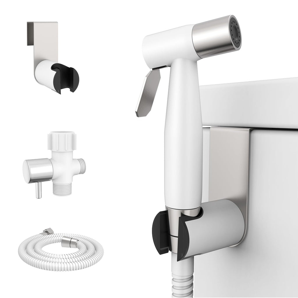 Arofa Handheld Bidet Sprayer, Bidet Attachment for Toilet, Brushed Nickel