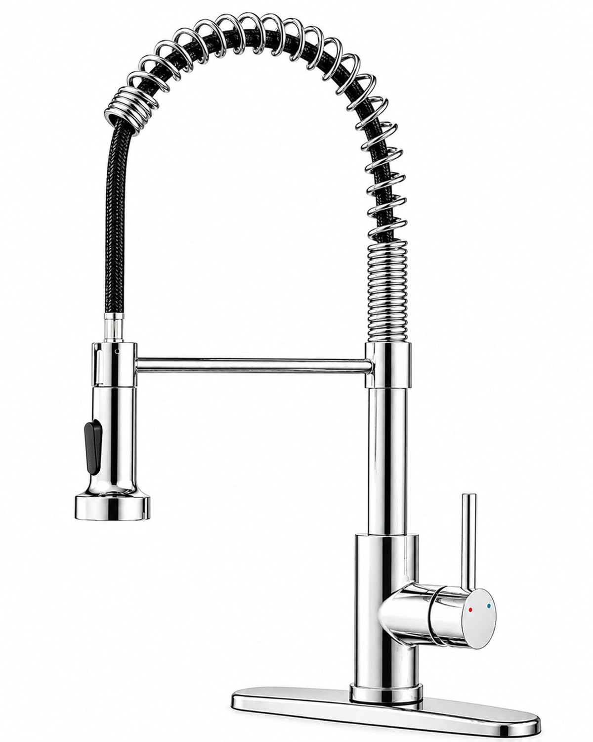 Pull Down Kitchen Faucet with Cup Washer Brushed Nickel