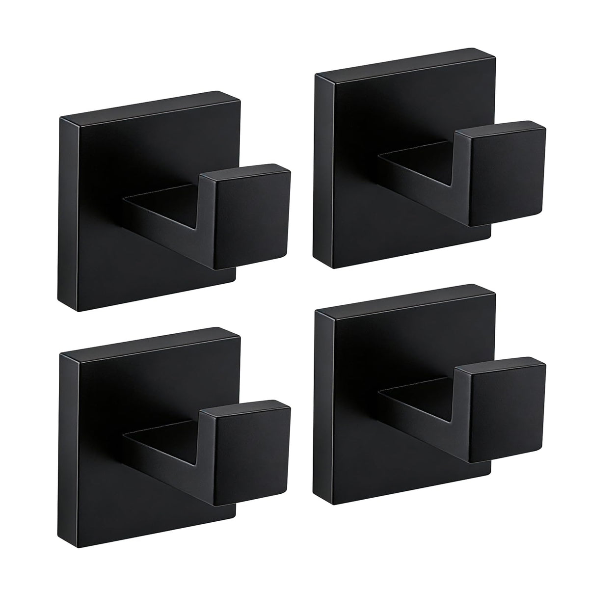 JOPOFI 2 Piece Towel Hook - Bathroom Robe Hook - Matte Black