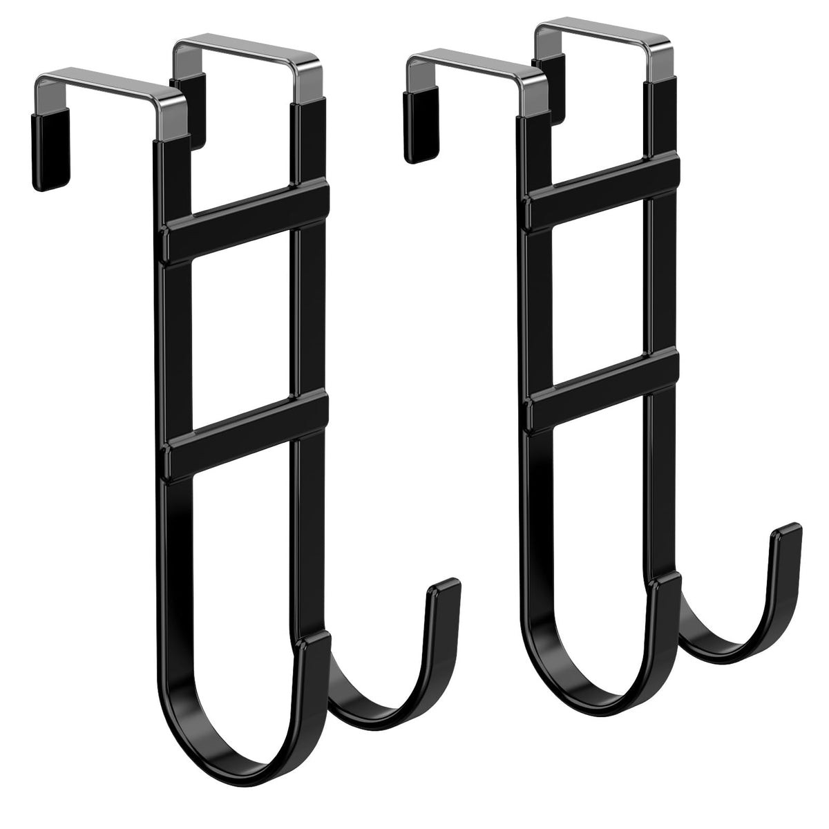 FYY Over the Door Hooks, Single-Hanger 4 Pack, Fits Doors 1 3/8" White