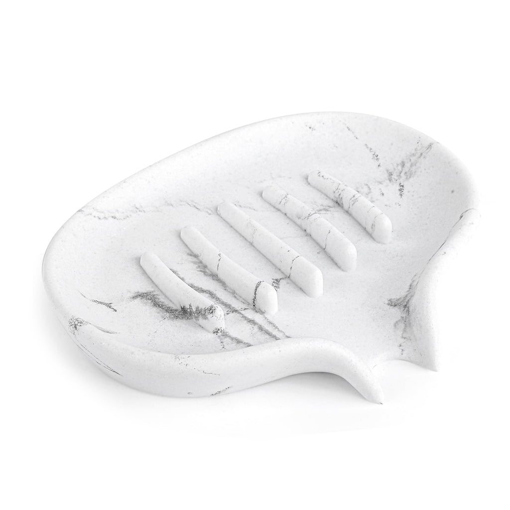 Self Draining Soap Dish for Shower & Bathroom Sink with Drain