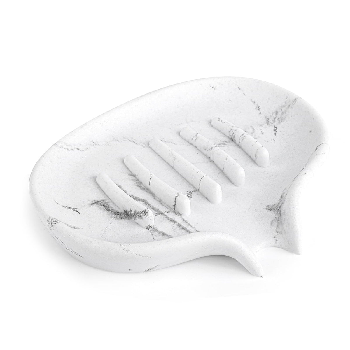 Self Draining Soap Dish for Shower & Bathroom Sink with Drain