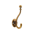 TUNNY Towel Hooks Bathroom - 5 Pack Champagne Bronze Coat Hook Robe Hooks Decorative Wall Hooks for Bathroom Bedroom Kitchen Towel Robe Clothes Cabinet Closet Bathroom Hardware
