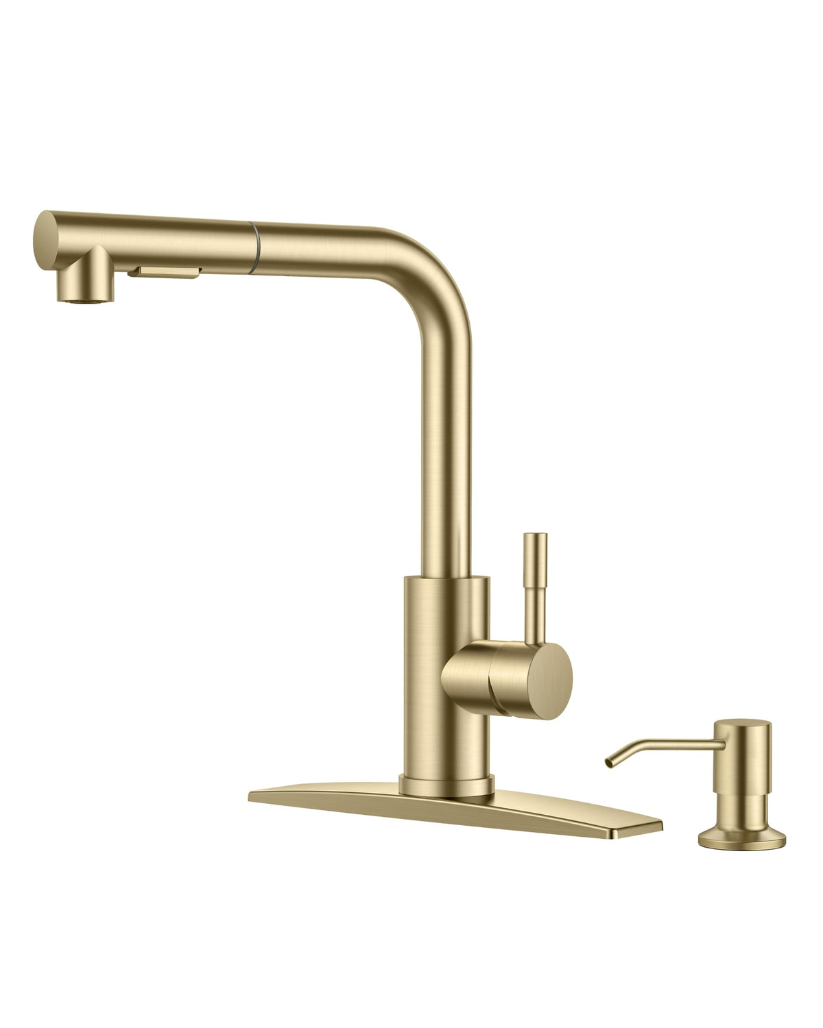 FORIOUS Black Kitchen Faucet with Pull Down Sprayer, High Arc Single Handle