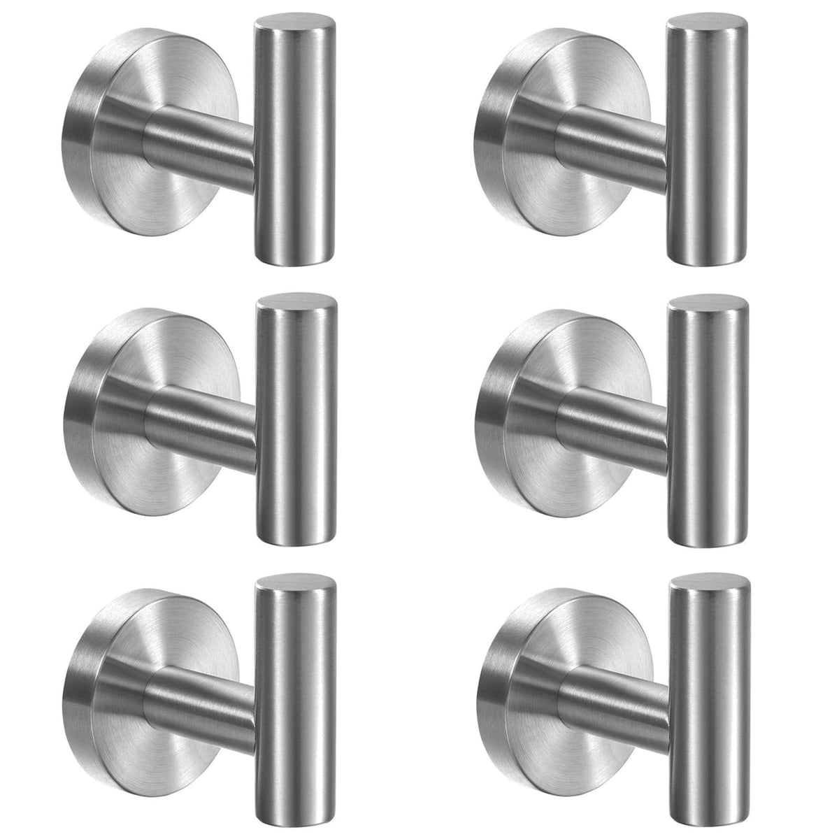Kruodop Towel Hooks for Bathroom,2 Packs Wall Mount Towel Holder,Black Matte Wall Robe Hook,Stainless Steel Heavy Duty Door Hanger Towel Hook for Kitchen, Bedroom,Hotel,Pool,Coats(Drilling)