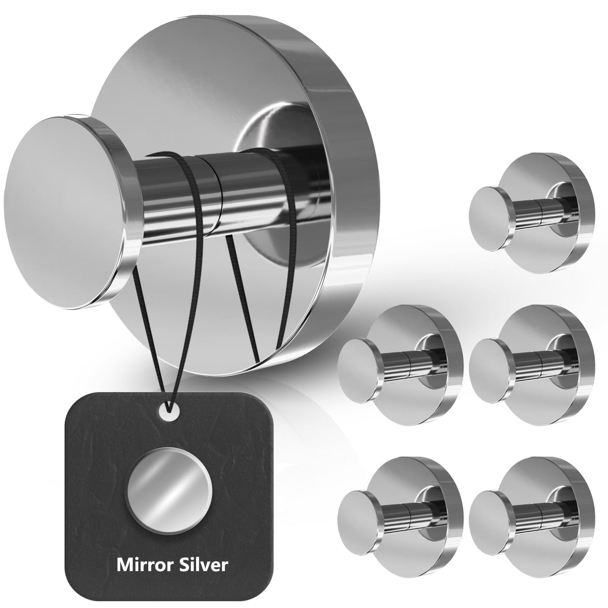 Shower Hooks for Inside Shower,Suction Cup Hooks for Glass Window,Removable Towel Hooks for Bathrooms,4 Packs(Silver)