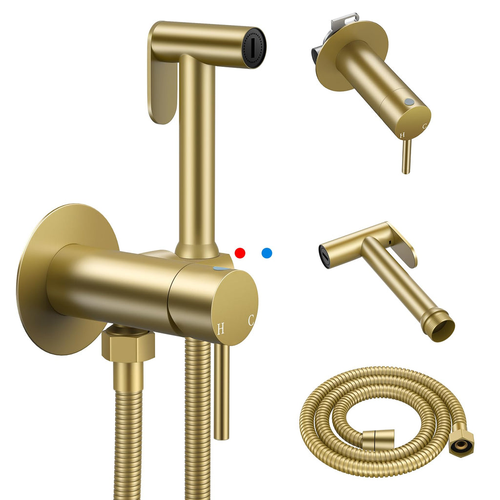 Arofa Handheld Bidet Sprayer, Bidet Attachment for Toilet, Brushed Nickel