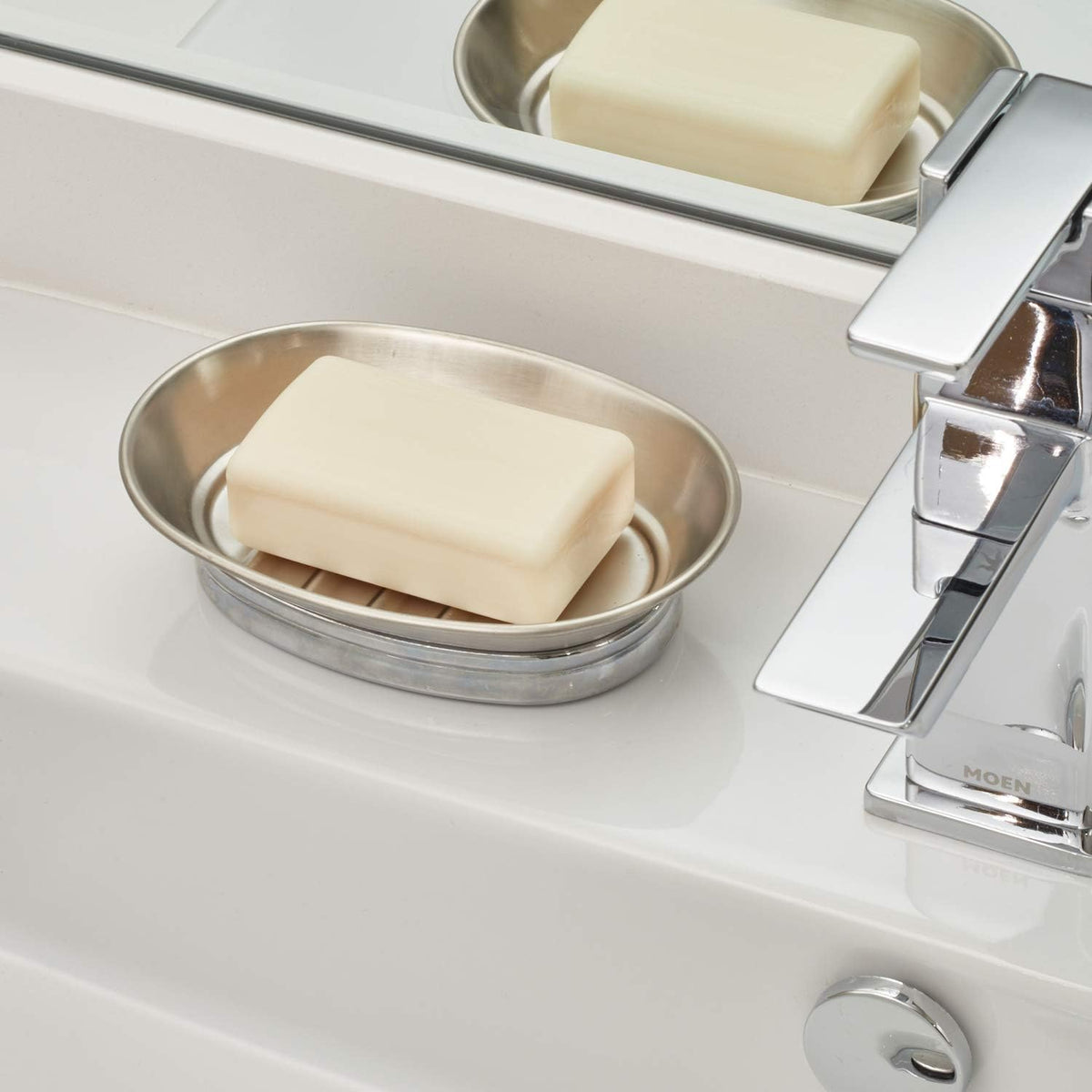 Design Soap Dish, Brushed Stainless Steel