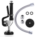 Commercial Sink Sprayer Valve with Hose: iVIGA 45" Flexible Stainless Steel Commercial Kitchen Spray Hose - 1.3 & 3.85 GPM High Pressure Pre Rinse Spray Nozzle - Black 7/8"-20UNEF Handle Assembly
