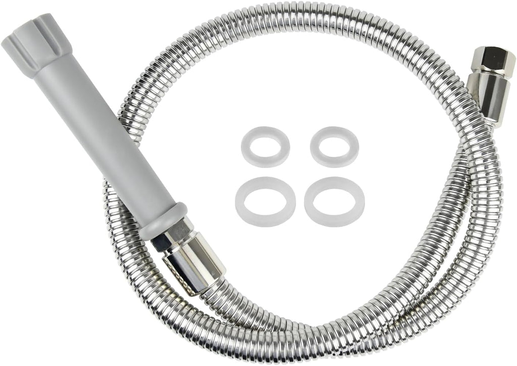 44 Inches B-0044-H Pre-Rinse Hose Replacement for T&S Brass, Commercial Kitchen Sink Spray Flexible Stainless Steel Hose with Heat Resistant Handle