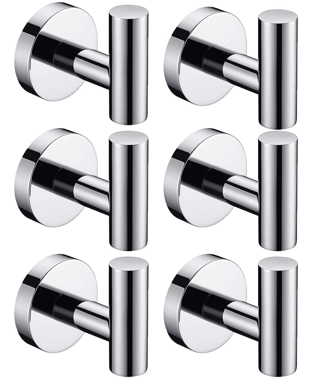 Nolimas Towel Coat Hook Matte Black SUS304 Stainless Steel Bathroom Clothes Cabinet Closet Sponges Robe Hook Wall Mounted Round Kitchen Heavy Duty Door Hanger 2 Packs