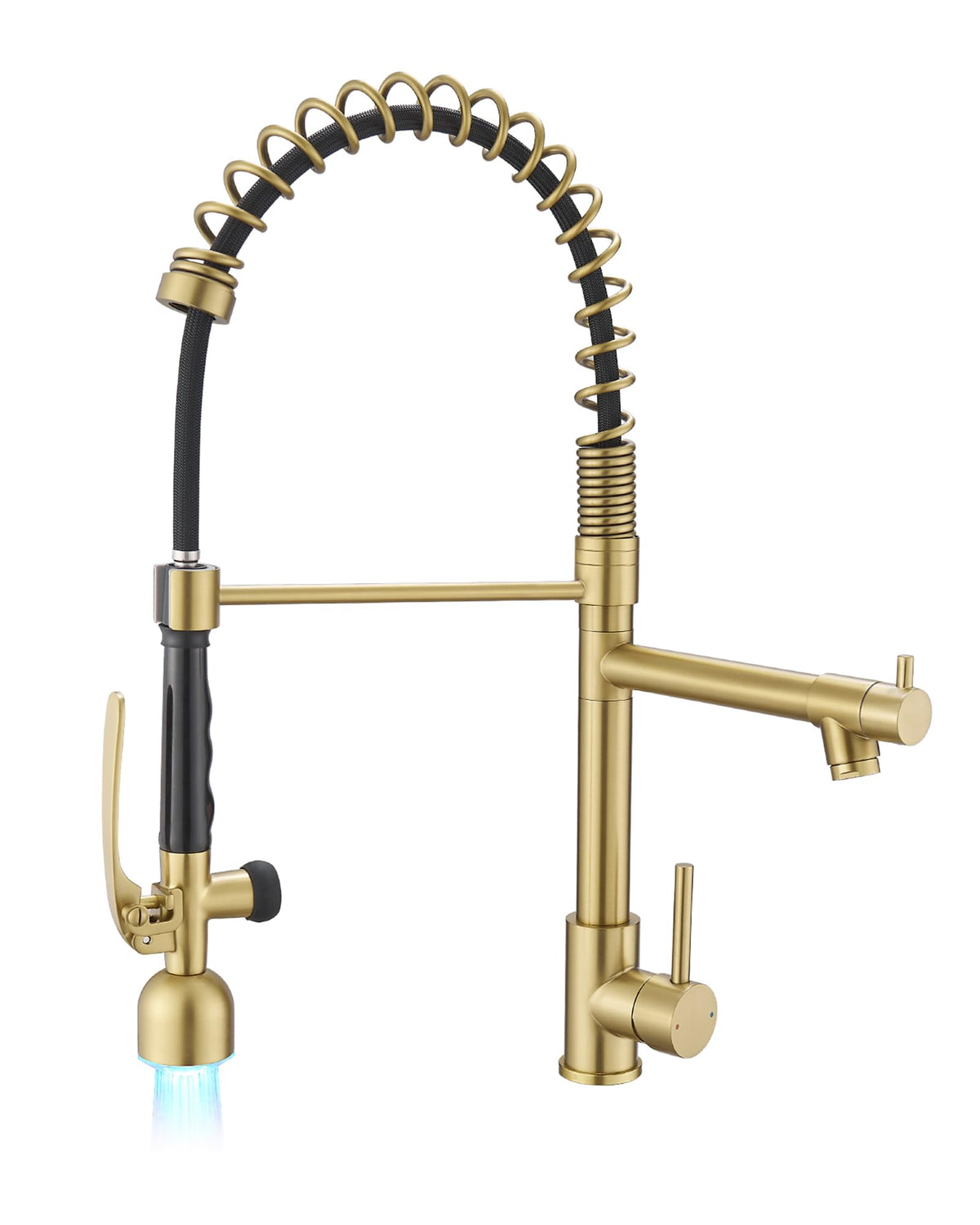 Fapully Commercial Kitchen Faucet,Wall Mount Kitchen Sink Faucet with Pre-Rinse Pull Down Sprayer,25‘’ Height 8'' Center 3 Compartment Sink Faucets with 12.2'' Swing Spout Chrome