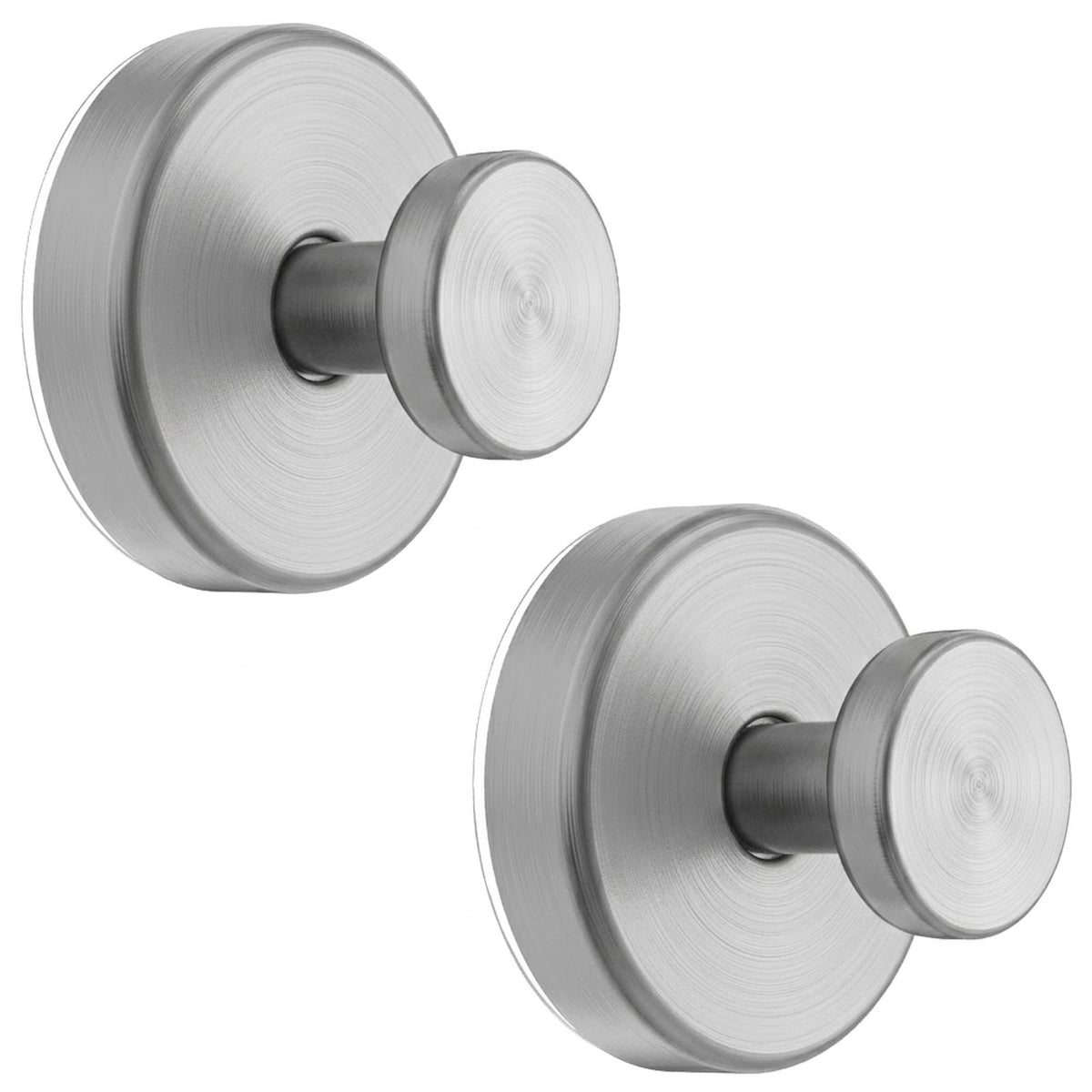 Vacuum Suction Cup Hooks for Shower, Shower Hooks for Inside Shower Glass Window, Mirror, No Drill Towel Hooks for Bathrooms, Bath Robe Coat Looafh Wreath Hook for Hanging - 2 Pack, Black