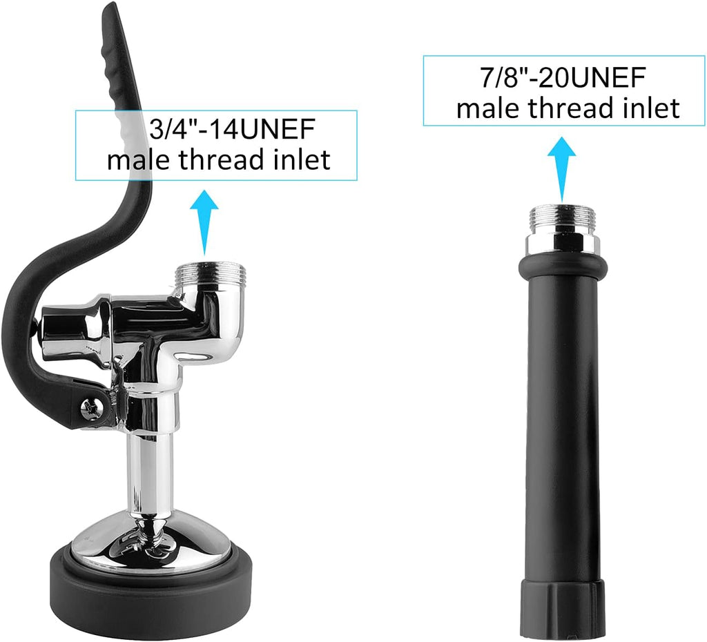 Pre Rinse Sprayer Commercial Sink Faucet Spray Valve Chrome Finished (Black)