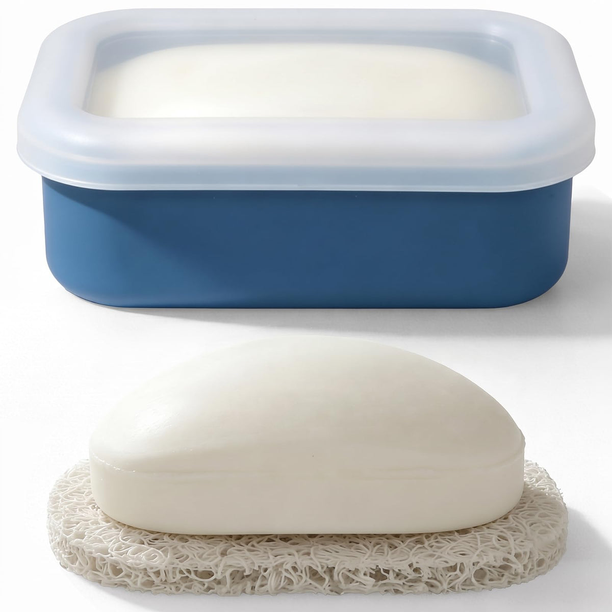 AIMAIAIMAI Enhanced Leak Proof Travel Soap Case, Compact Silicone Travel Soap Dish with Drainage Pad, Great for Gym, Camping, Bussines Trip (Black)
