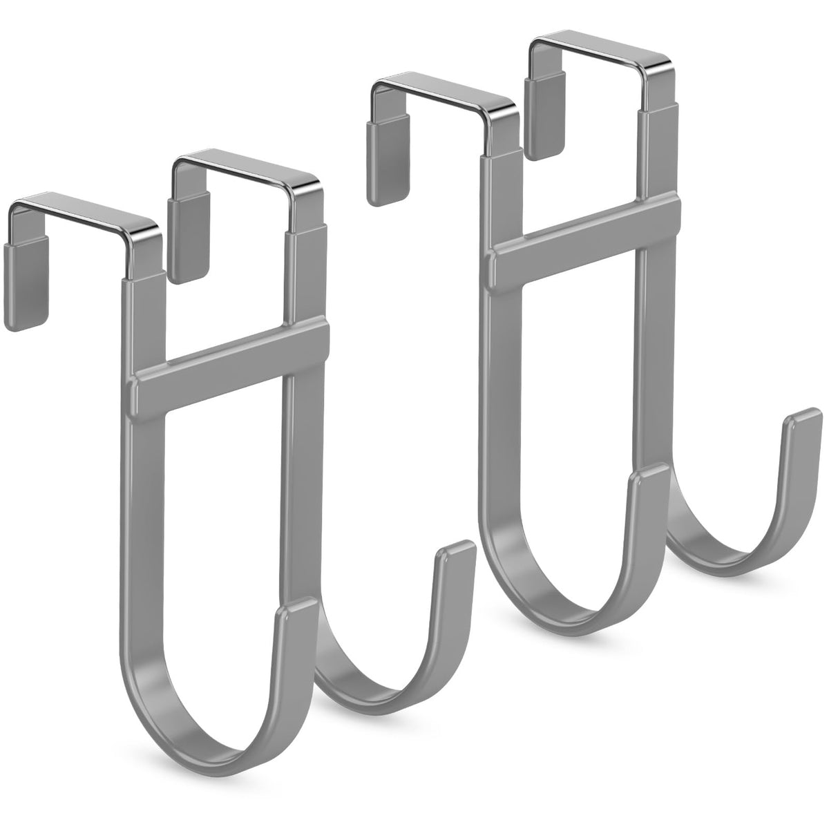 FYY Over the Door Hooks, Single-Hanger 4 Pack, Fits Doors 1 3/8" White