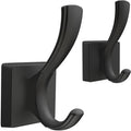 TOFIIGREM 3 Pack Black Towel Hooks, Towels Robe Holder for Bathroom Coat Hooks for Wall Hanging Key Hat Backpack (3 Pack, Black)