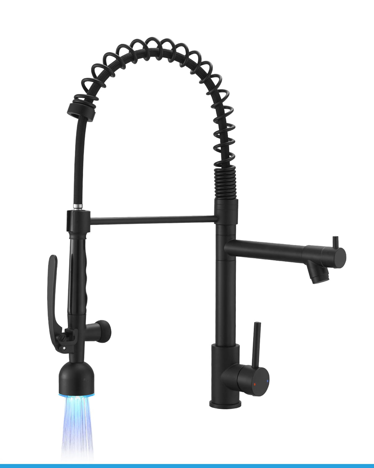 Fapully Commercial Kitchen Faucet,Wall Mount Kitchen Sink Faucet with Pre-Rinse Pull Down Sprayer,25‘’ Height 8'' Center 3 Compartment Sink Faucets with 12.2'' Swing Spout Chrome