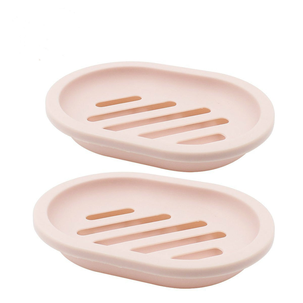 Topsky Soap Dish for Shower, 2pcs Soap Dishes Soap Savers for Bar Soap, Soap Bar Holder Shower with Drip Tray, Plastic Soap Holders with Drain for Kitchen Sink, Easy to Clean, Keeps The Soap Dry