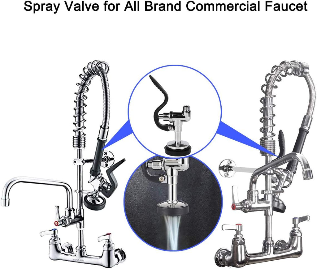 Pre-rinse Spray Valve for Commercial Kitchen Sink Faucet Pre Rinse Sprayer Nozzle Replacement Head with 1.42 GPM Spray Face