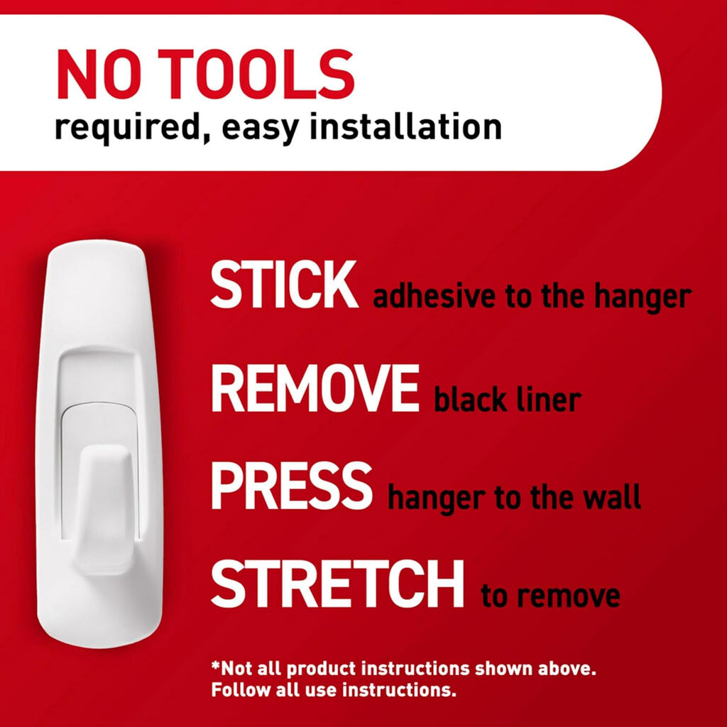 Command Large Utility Hooks, 7-Hooks, 12-Strips, Organize Damage-Free