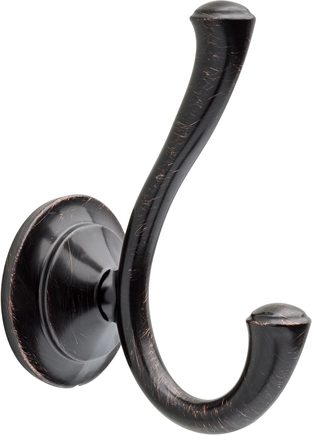 Delta Double Towel Hook for Bathroom or Kitchen| Venetian Bronze | Linden Accessories