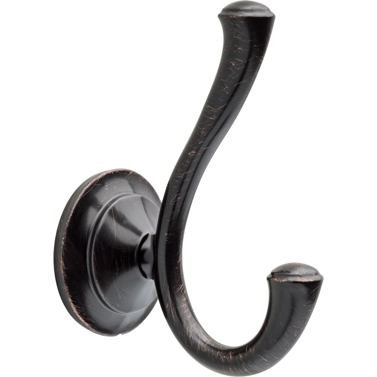 Delta Double Towel Hook for Bathroom or Kitchen| Venetian Bronze | Linden Accessories