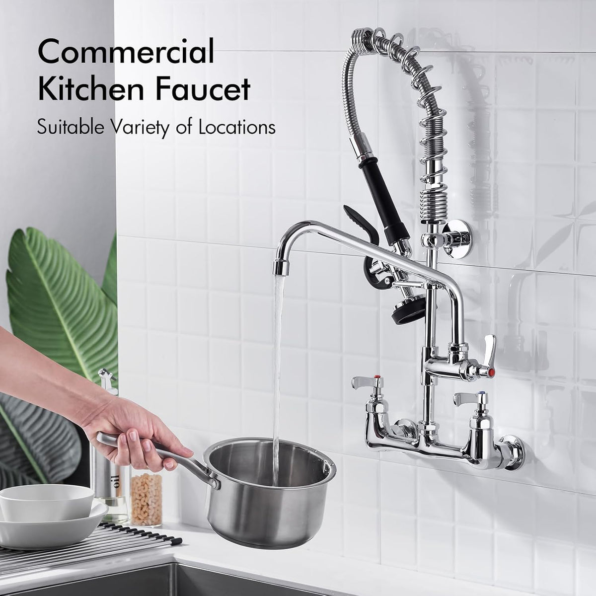 NSF/ANSI 61 Certified BAGNOLUX Commercial Sink Faucet, Rv Kitchen Faucet