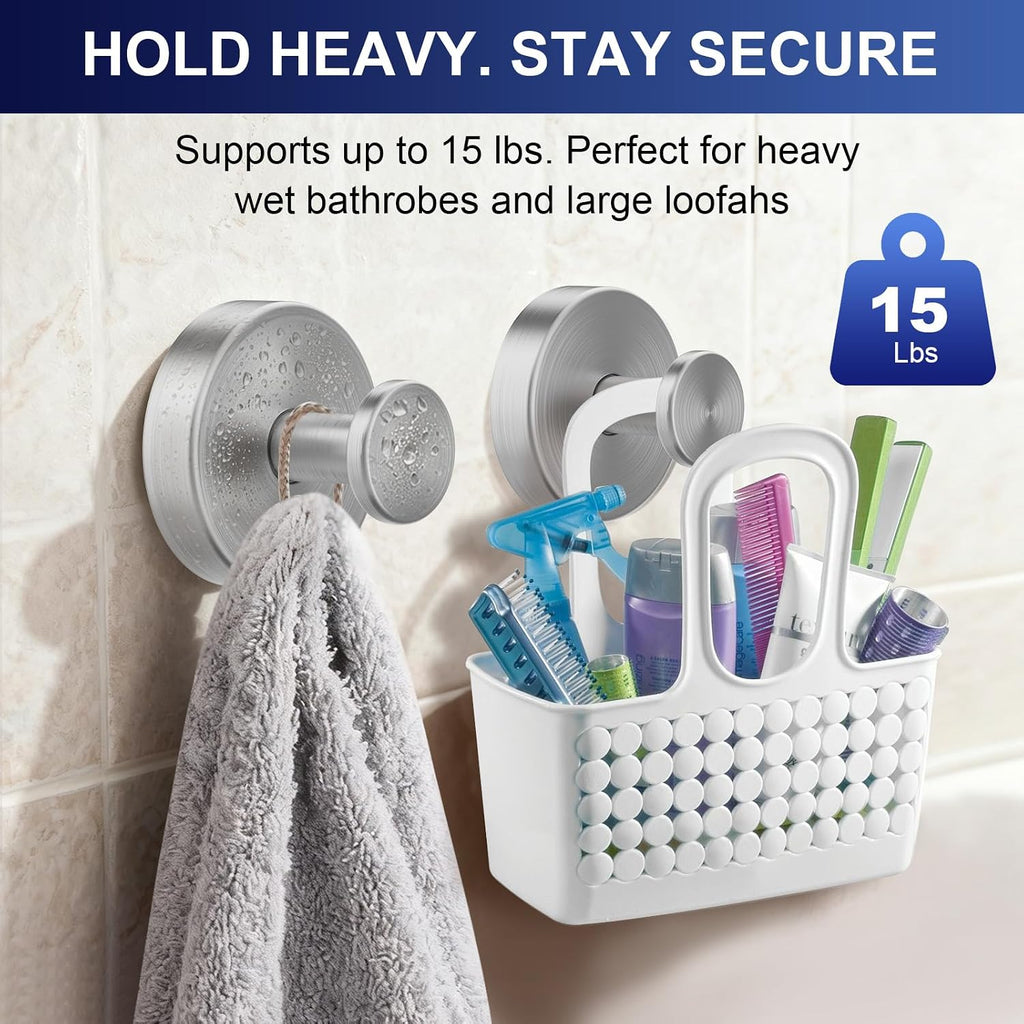 Suction Cup Hooks for Shower, Towel Hooks for Bathroom Inside Shower