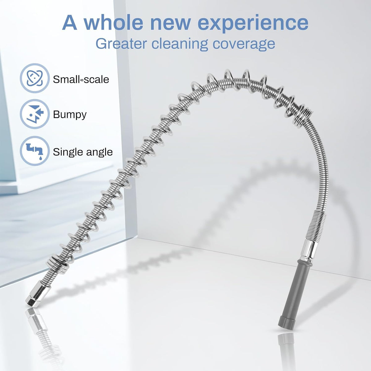 Commercial Sink Sprayer Hose 44In, with 304 Stainles Steel Pre Rinse Spring