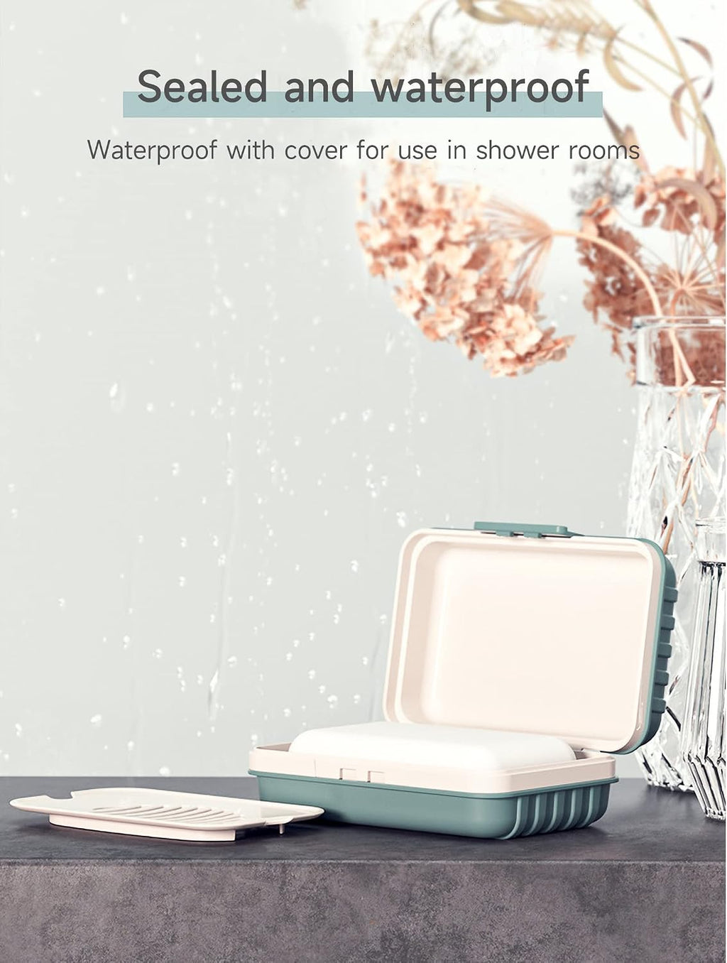 Doter Travel Soap Holder with Lid - Draining Soap Box for Shower -Compact Travel Soap Case Leak-Proof Design for Camping, Hiking, Gym & Outdoor Use | Keeps Soap Dry & Hygienic