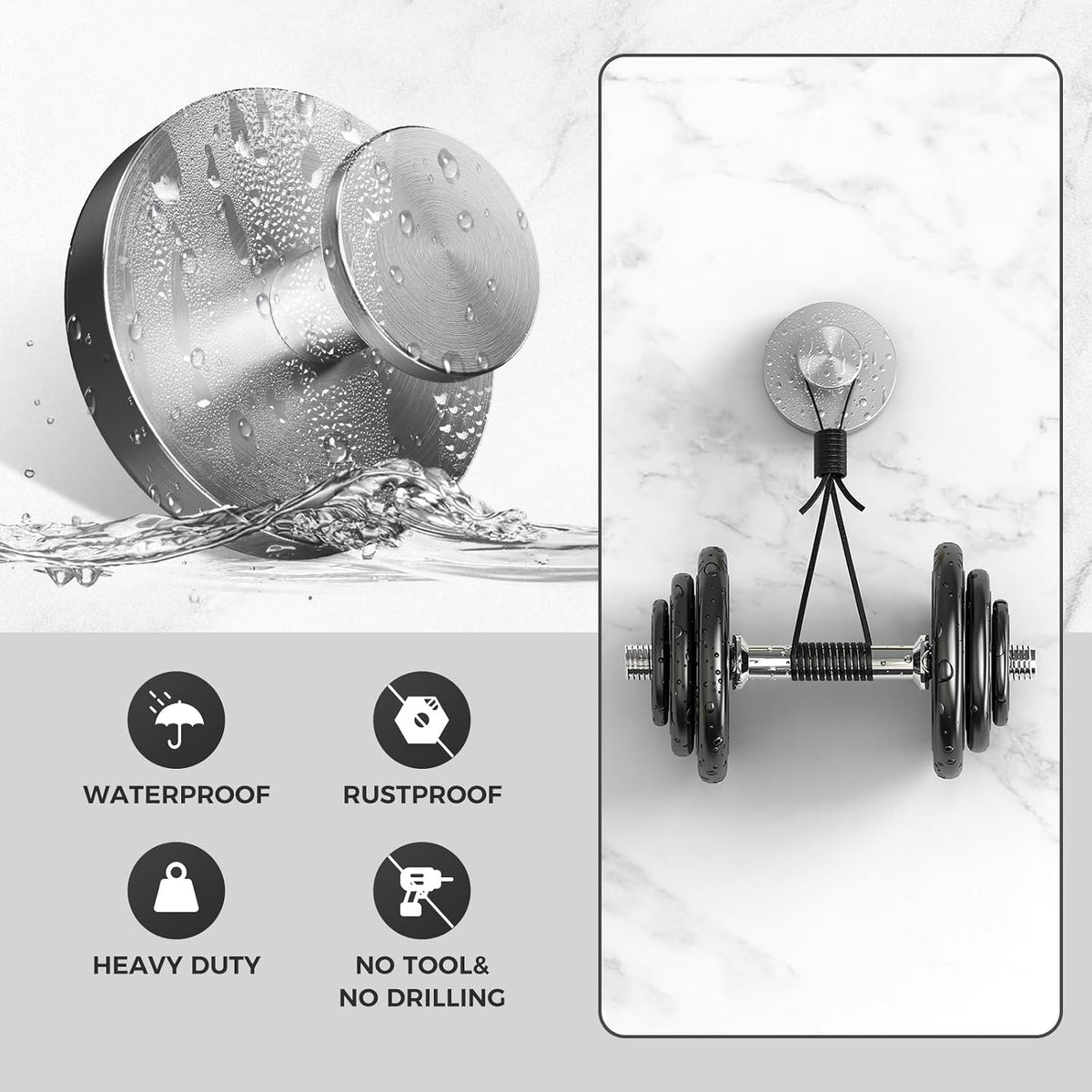 Shower Hooks for Inside Shower,Suction Cup Hooks for Glass Window,Removable Towel Hooks for Bathrooms,4 Packs(Silver)
