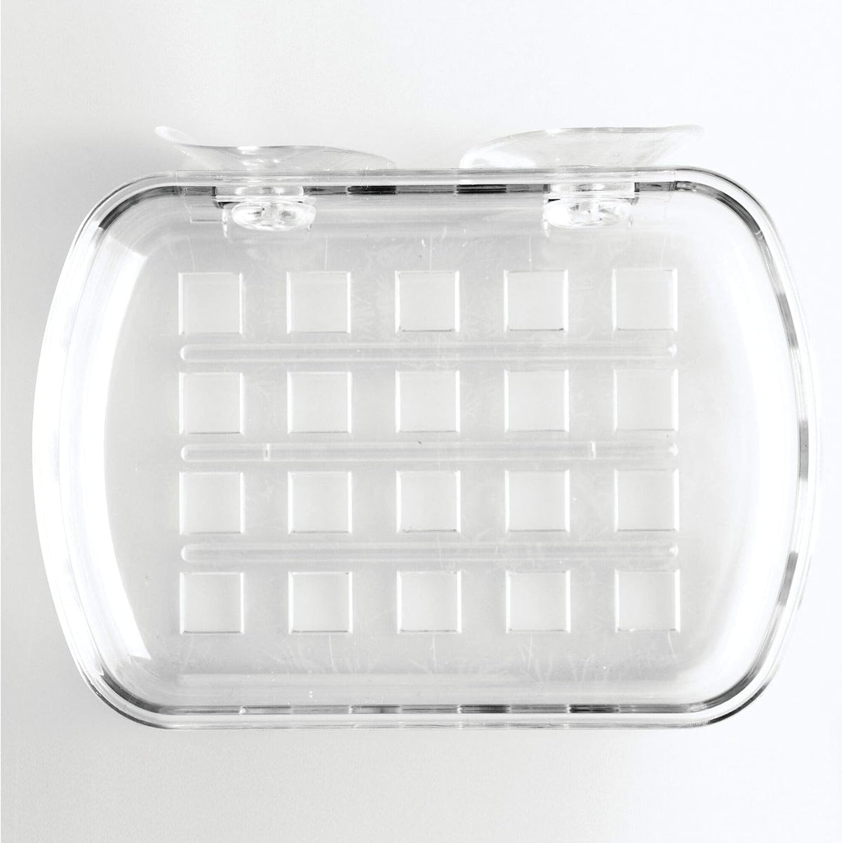 iDesign BPA-Free Plastic Suction Bar Soap Dish - 5.25" x 4" x 2", Clear,19600