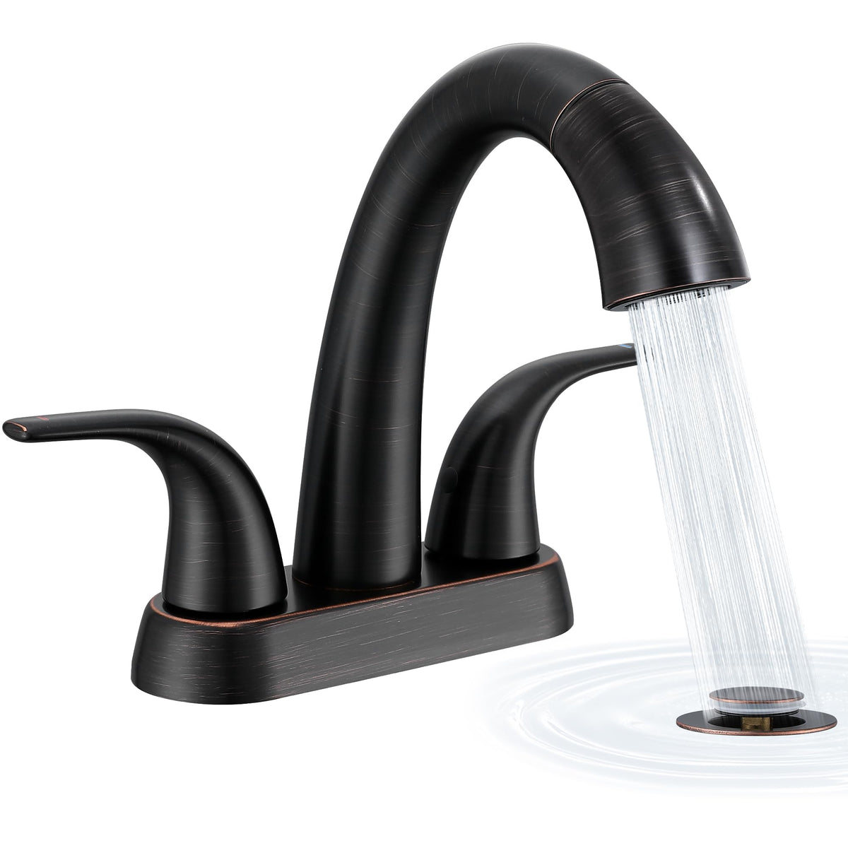 Ultimate Unicorn Pull Down Bathroom Sink Faucet, Brushed Nickel 4 Inch