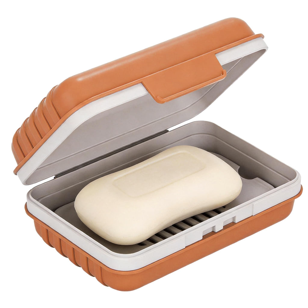 Doter Travel Soap Holder with Lid - Draining Soap Box for Shower -Compact Travel Soap Case Leak-Proof Design for Camping, Hiking, Gym & Outdoor Use | Keeps Soap Dry & Hygienic