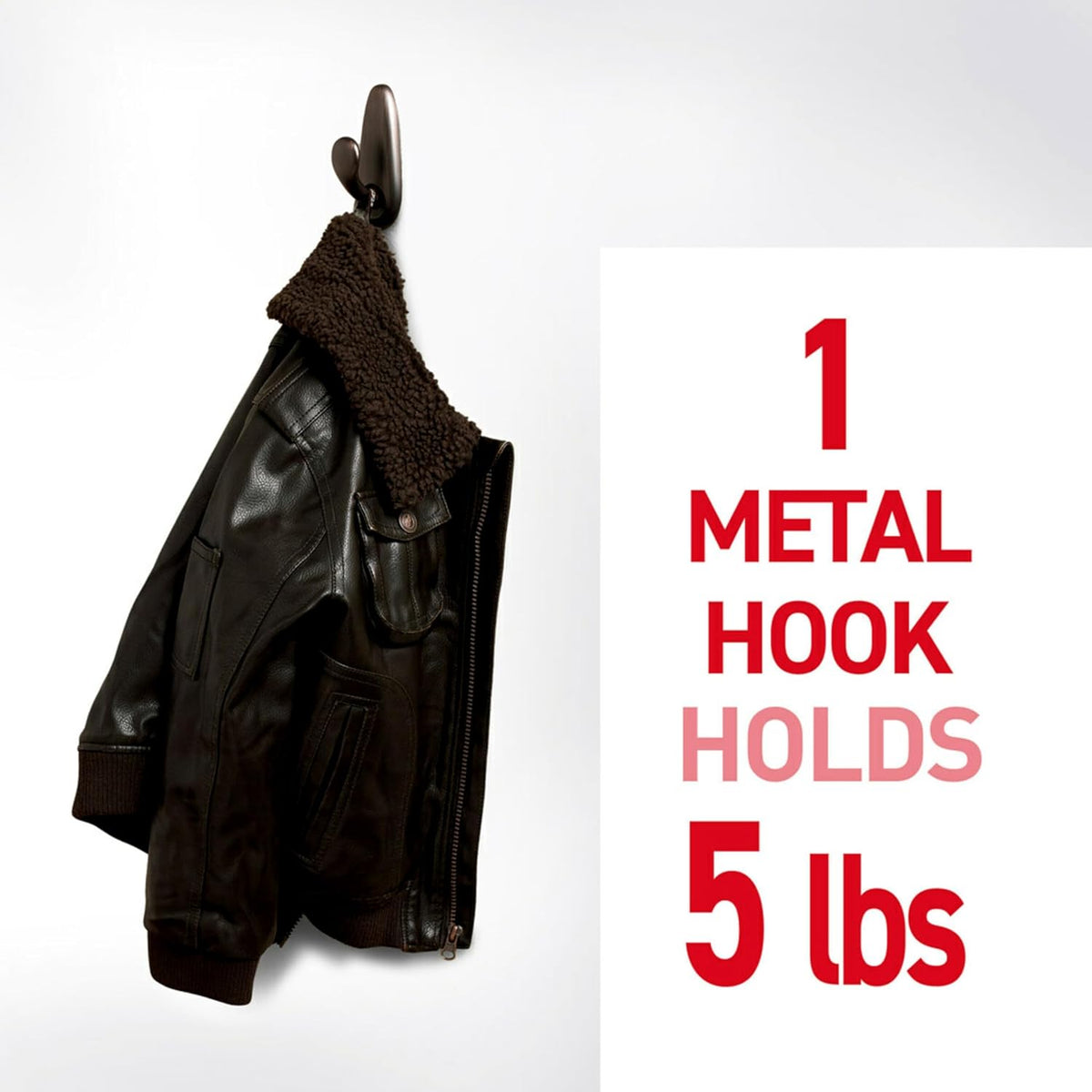 Command Forever Classic Large Metal Hooks, Damage Free Decorating, 2 Hooks