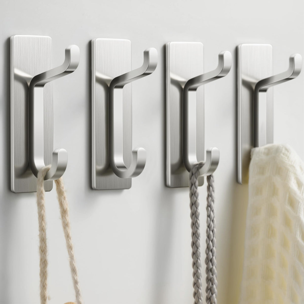 pickpiff 13LB Strong Stick-on Hooks for Coat & Towel, Pink 4 Pack