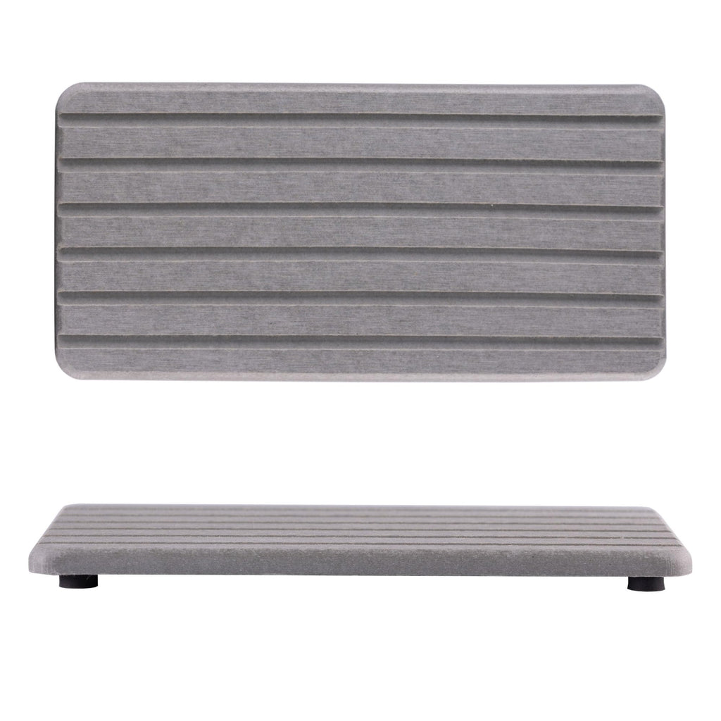 NiuYichee 2 PCS Water Absorbent diatomite Coasters, 8.3" x 4" Water Absorbing Stone Tray for Sink, Stone Drying mat for Kitchen Counter, Stone soap Tray Used for Hand Soaps & toiletries & Plants