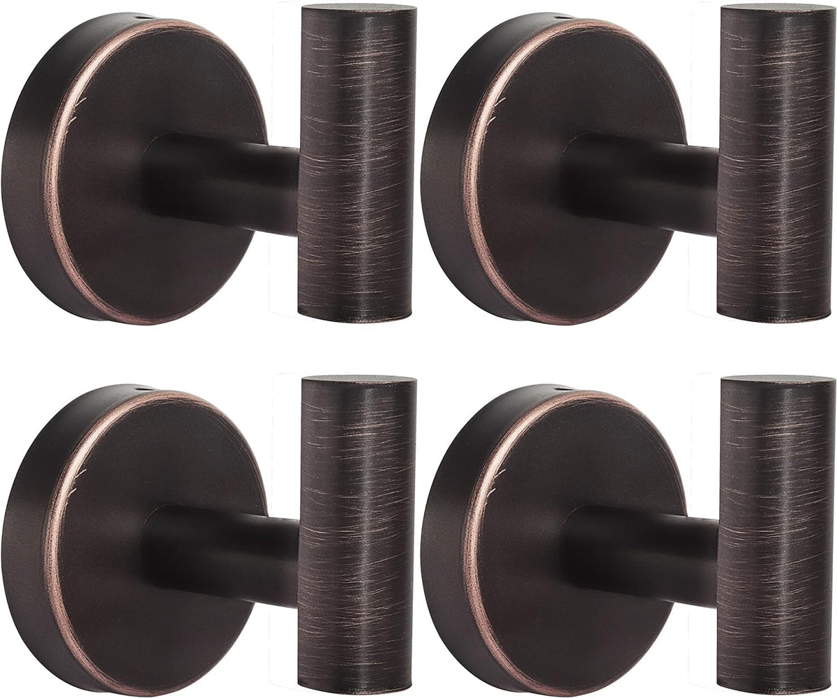 Kruodop Towel Hooks for Bathroom,2 Packs Wall Mount Towel Holder,Black Matte Wall Robe Hook,Stainless Steel Heavy Duty Door Hanger Towel Hook for Kitchen, Bedroom,Hotel,Pool,Coats(Drilling)