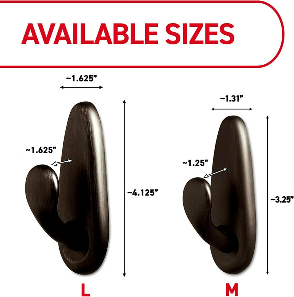 Command Forever Classic Large Metal Hooks, Damage Free Decorating, 2 Hooks