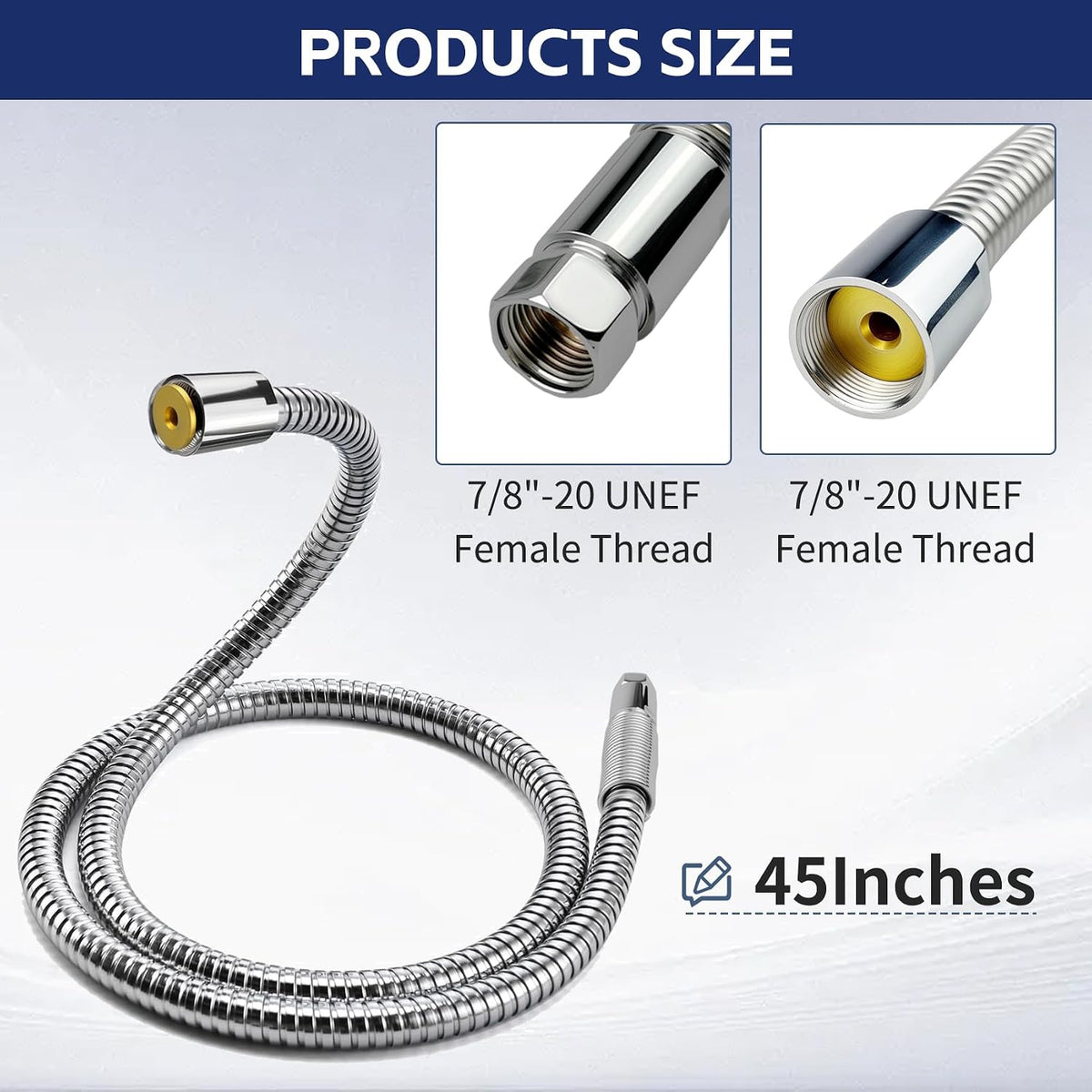 45 Inch Commercial Pre Rinse Spray Hose for Industrial Kitchen Sinks Faucet