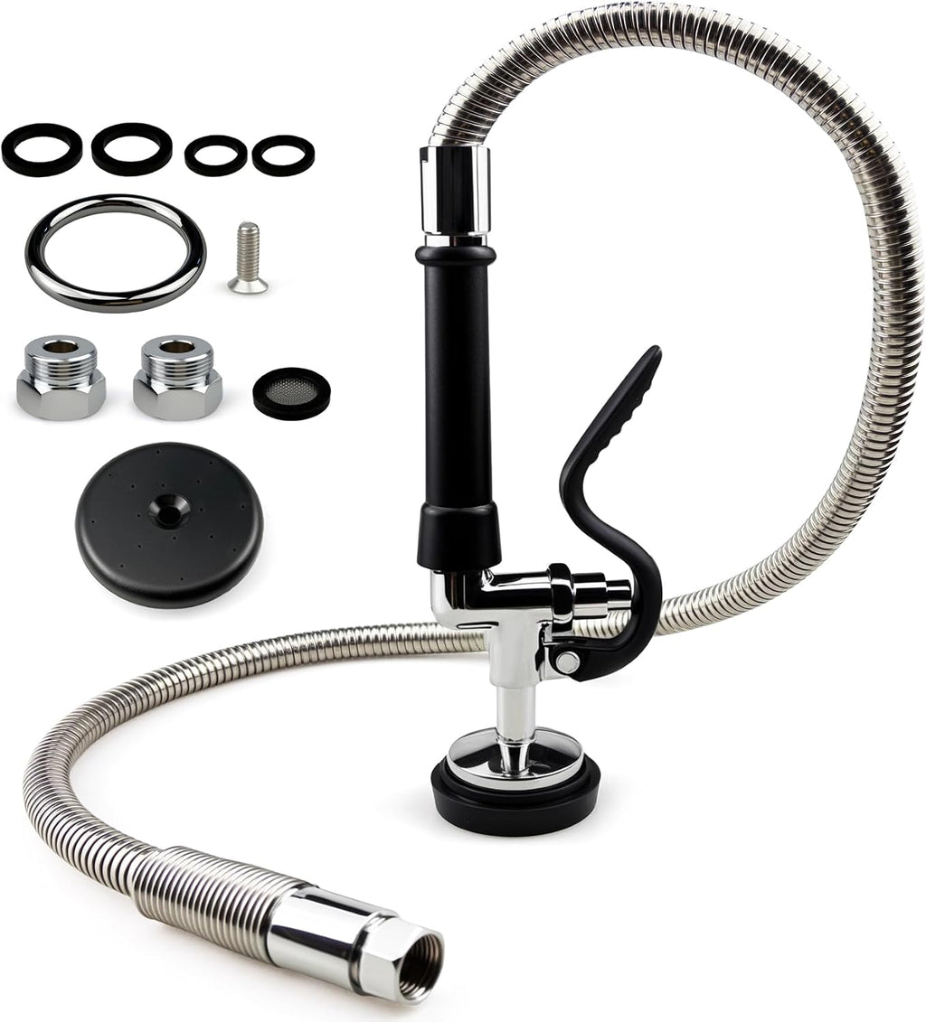 Pre Rinse Spray Valve with 45" Stainless Steel Hose for Kitchen Sinks