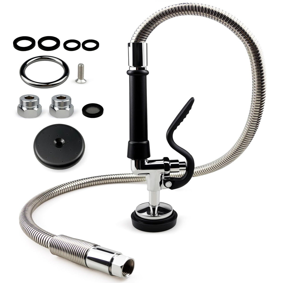 38 Inch Commercial Pre Rinse Spray Hose for Industrial Kitchen Sinks Faucet